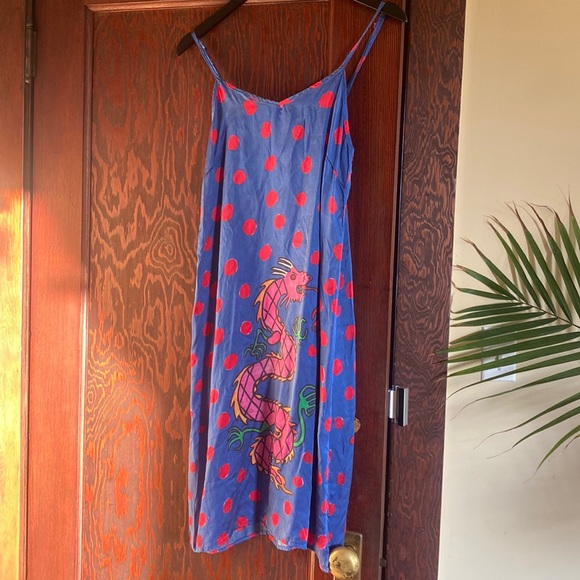 PAOM x gentle thrills slip dress with dragon!! SO CUTE - Picture 2 of 3